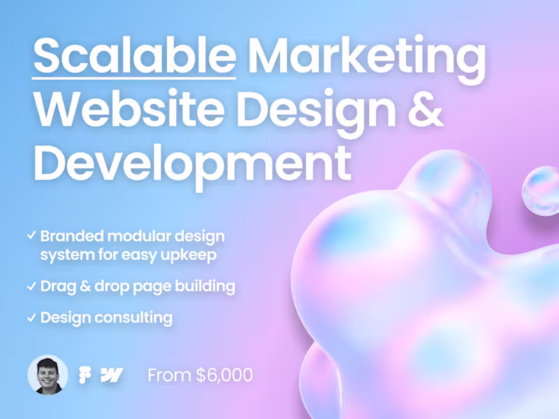 Cover image for Scalable Marketing Site Design & Development