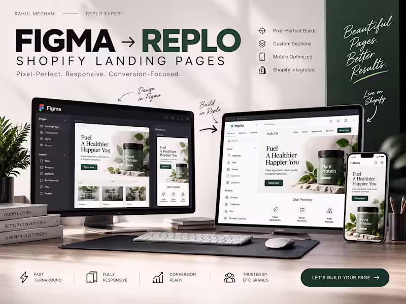 Cover image for Figma to Replo Landing Page Development