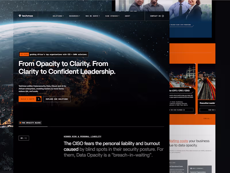 Cover image for Cybersecurity Enterprise Website Revamp for Techmax Africa
