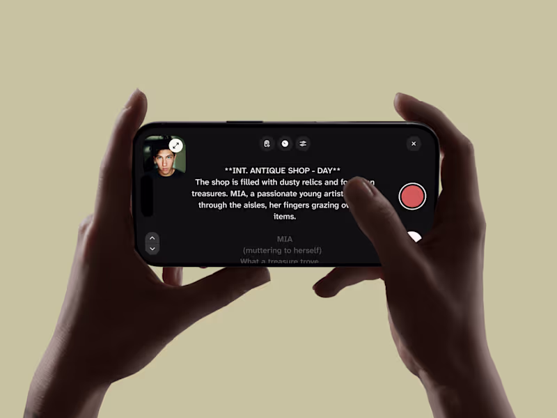 Cover image for Teleprompter styled Rehearsal Interface for