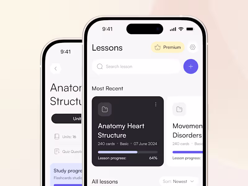 Cover image for Medical Studing Mobile App | AI Flash Cards & Quizzes Maker
