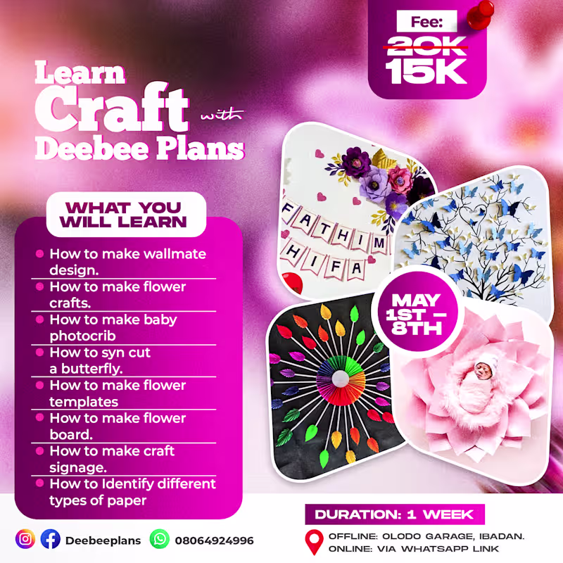 Cover image for Paper Craft Training — Debeeplan

1