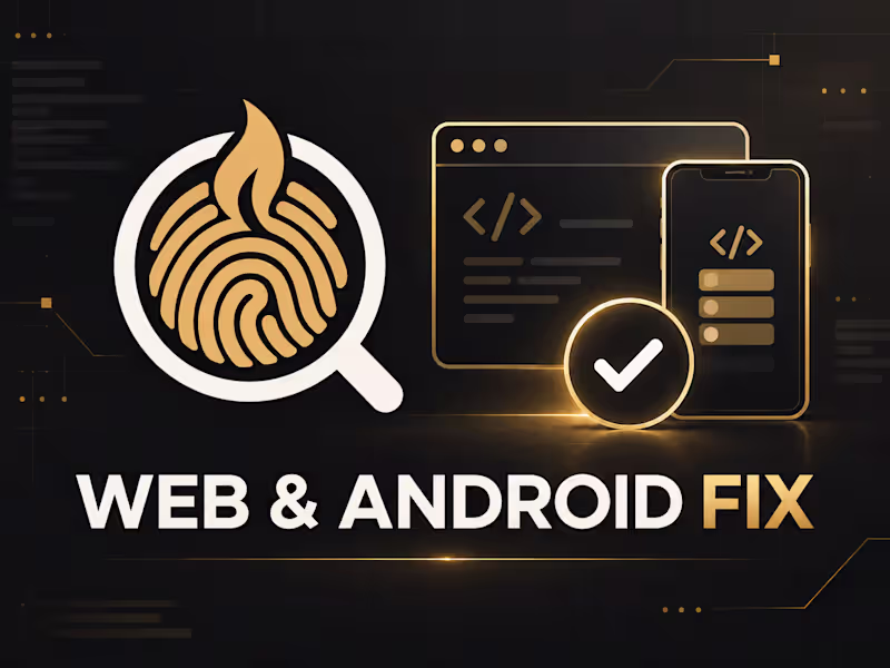 Cover image for Fix one small web or Android issue