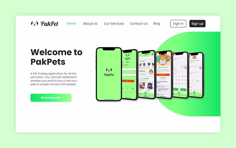 Cover image for PakPet Web Design on Behance