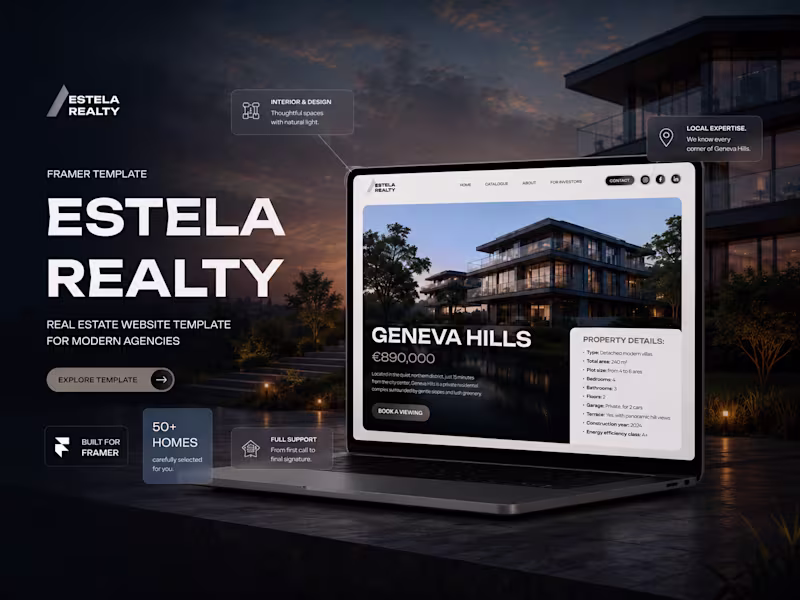 Cover image for Estela Realty — Framer &