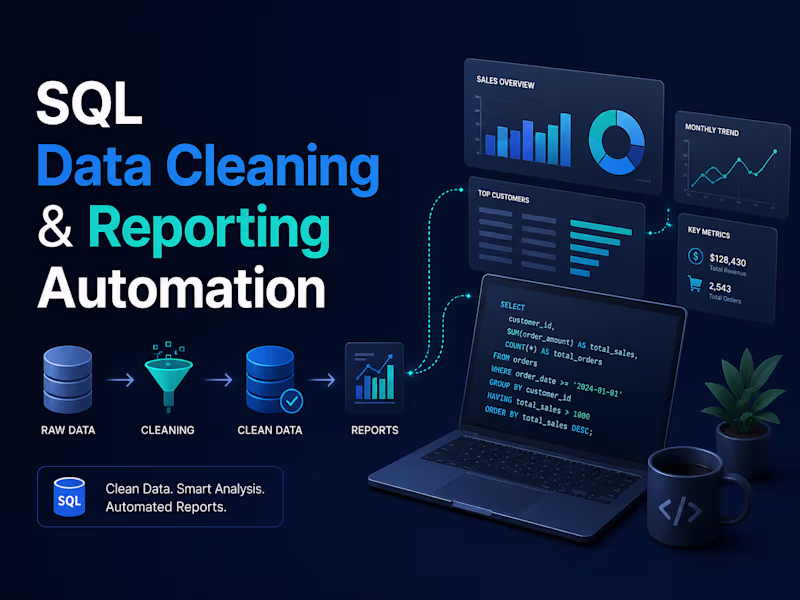 Cover image for SQL Data Cleaning & Reporting Automation