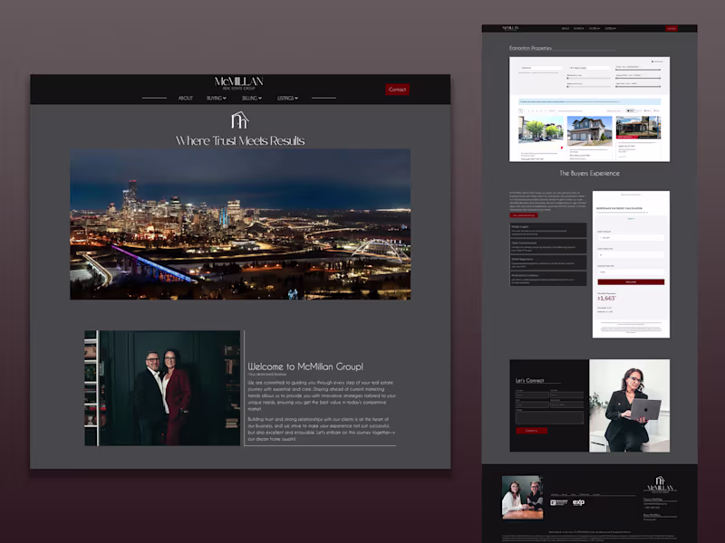 Cover image for Website for Real Estate Agents ✦ McMillan Real Estate Group