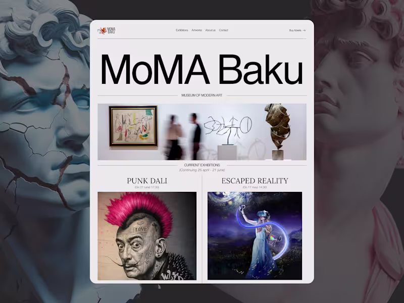 Cover image for UI Concept for Azerbaijan Museum of Modern Art