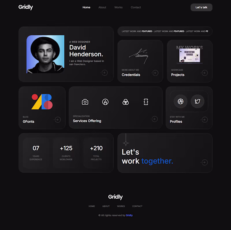 Cover image for Wordpress Website Gridly