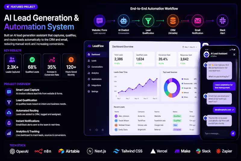 Cover image for AI Lead Generation & Qualification