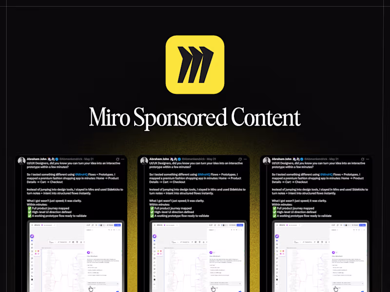 Cover image for Miro Sponsored X Content Campaign