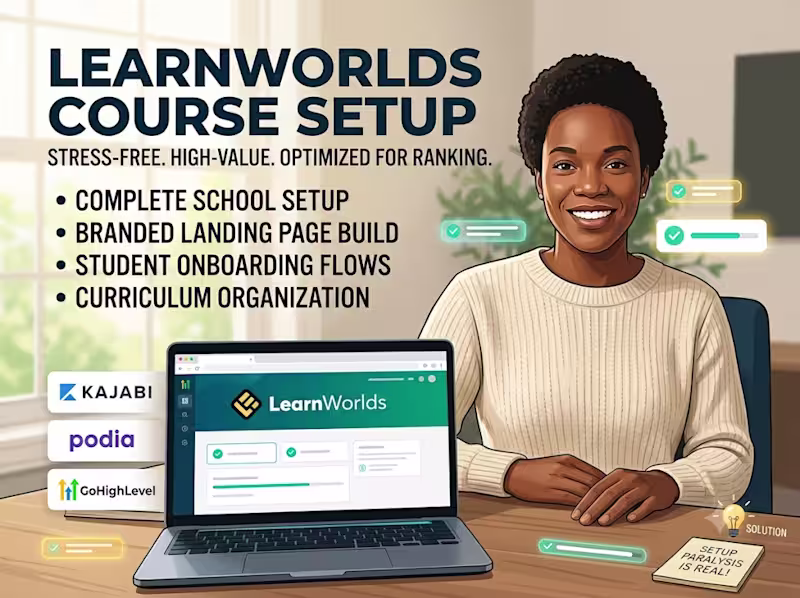 Cover image for LearnWorlds Course Setup Expert & School Design