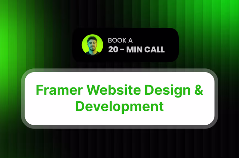Cover image for Framer Website Design & Development