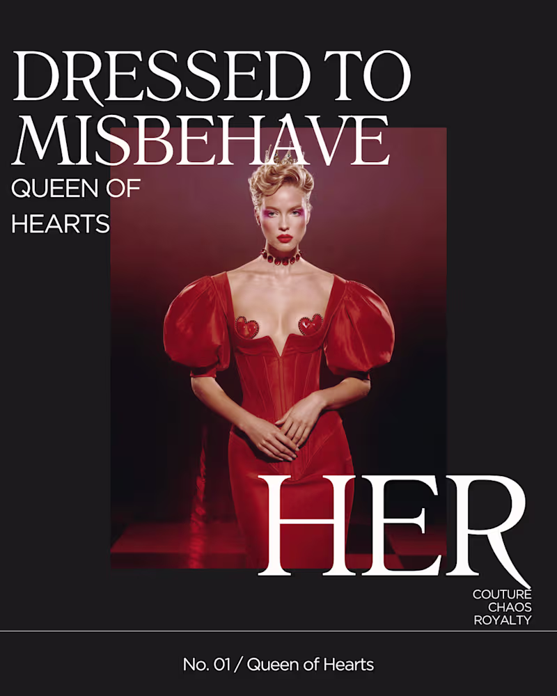 Cover image for Dressed to Misbehave — No. 01 | Queen of Hearts