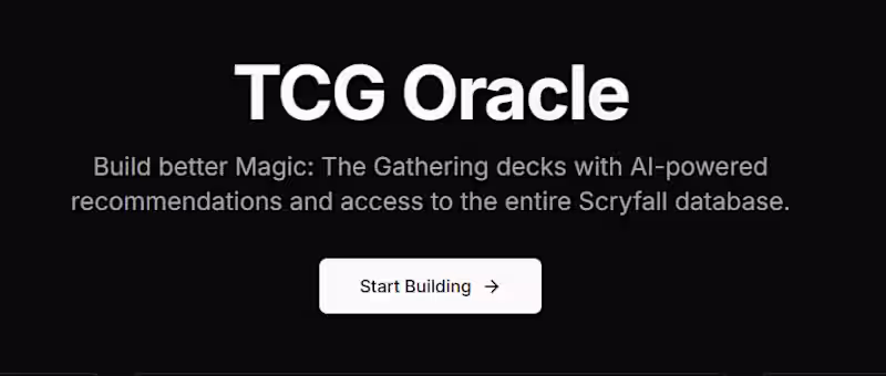 Cover image for TCG Oracle - Your AI Companion for building Magic: The Gathe...