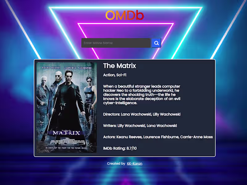 Cover image for Movies Information Website