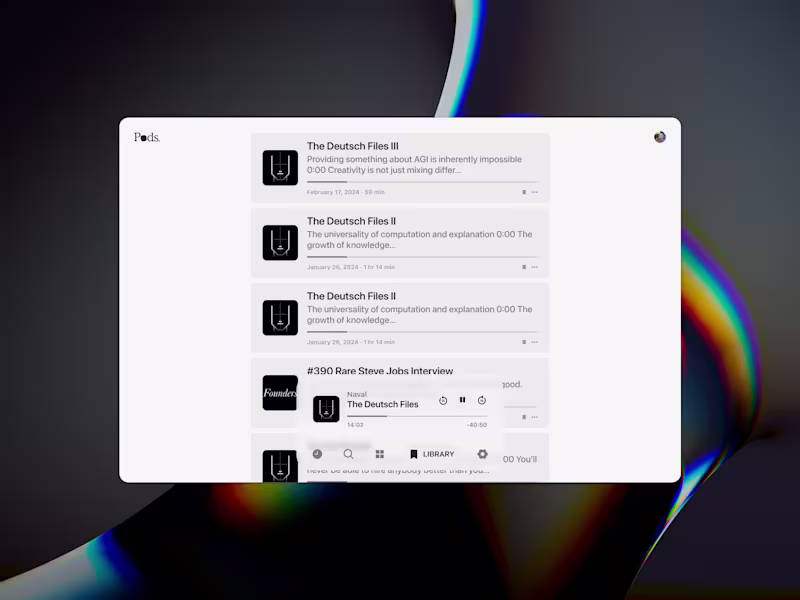 Cover image for Podcast platform we designed and