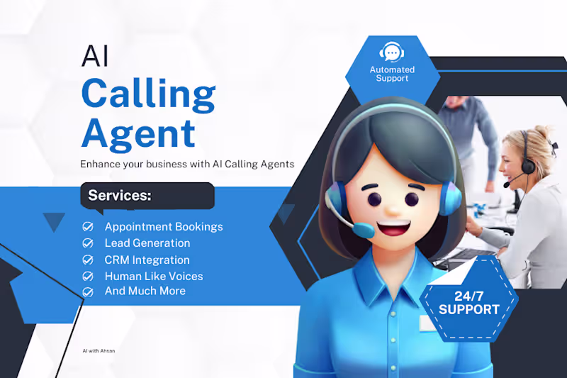 Cover image for AI Phone Receptionist - 24/7 Booking & Customer Support