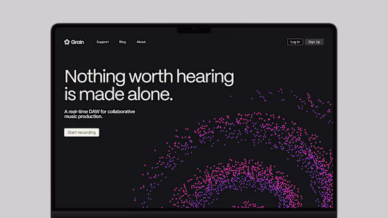 Cover image for Web design for a music