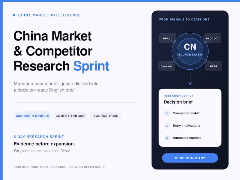Cover image for   Mandarin-Source Research & English Brief