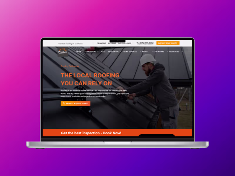 Cover image for Roofing / Construction Web design