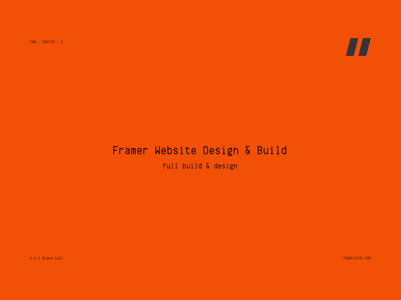 Cover image for Framer Website Design & Build