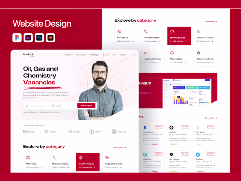 Cover image for Design modern figma website UI UX for saas and dashboards