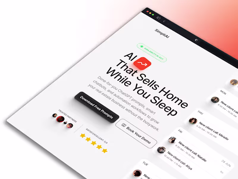 Cover image for SimpliAI Landing Page || SAAS 