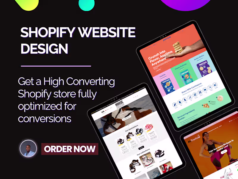Cover image for Shopify website design, or develop & setup Shopify store
