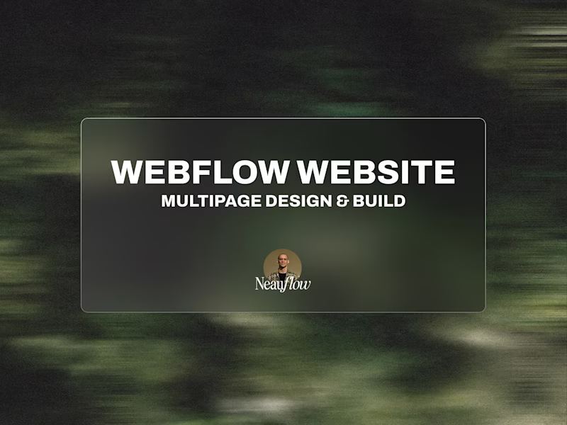Cover image for Webflow Website — Multipage Design & Build