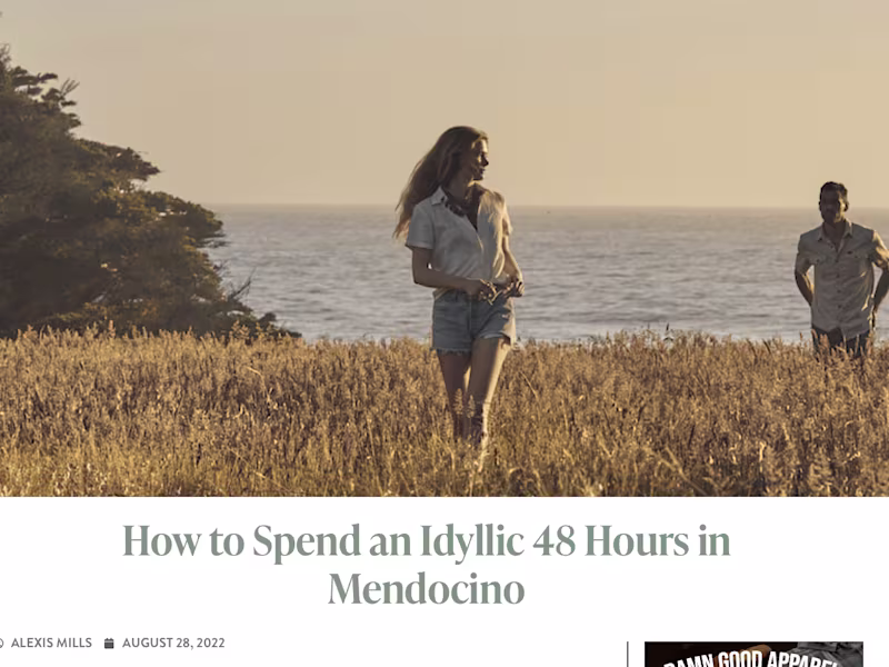 Cover image for 48 Hours in Mendocino | LOCALE Magazine & SCP Hotels