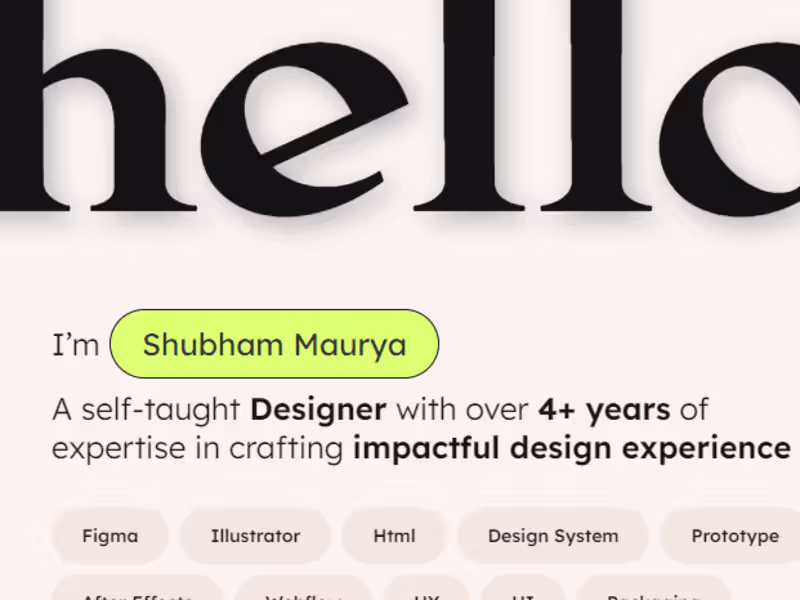 Cover image for Shubham’s Portfolio