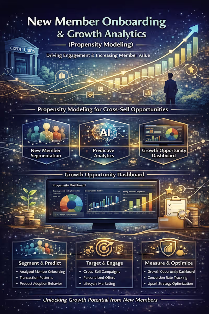 Cover image for New Member Onboarding & Growth Analytics for Credit Unions