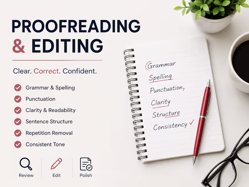 Cover image for Proofreading & Content Editing