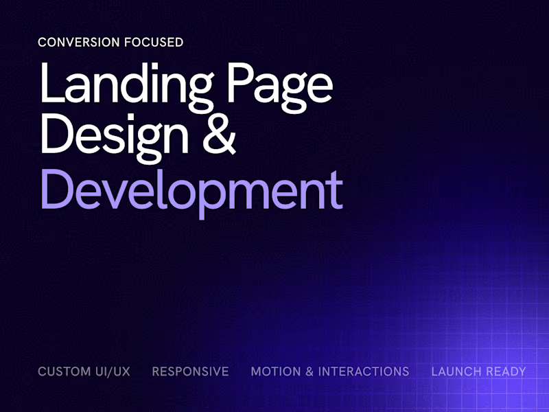 Cover image for Landing Page Design & Development
