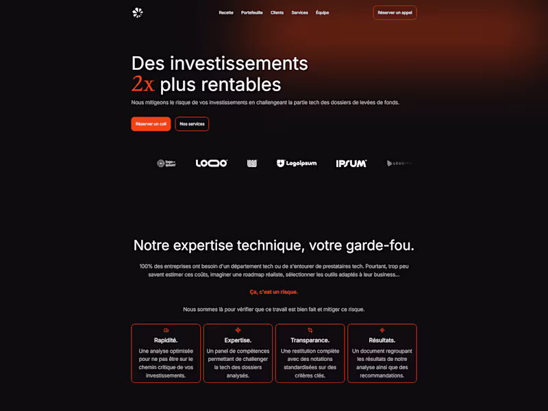 Cover image for Tech Fund Landing Page ✴️