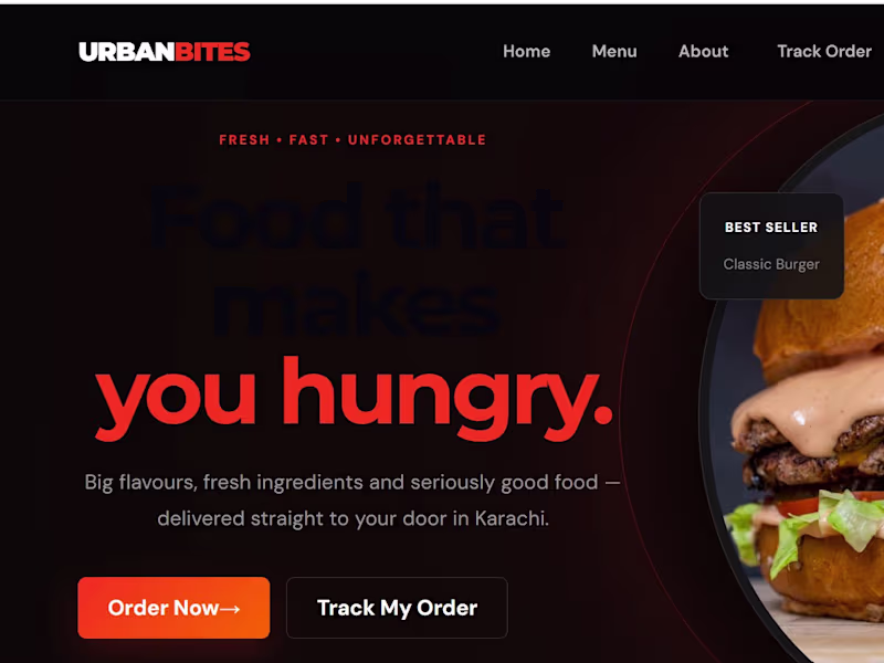 Cover image for Modern Restaurant Website & Online Ordering System