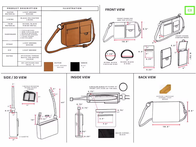 Cover image for Tech Packs for Handbags and soft goods