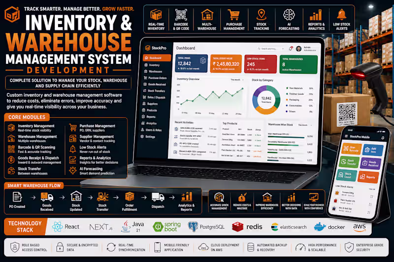 Cover image for Inventory & Warehouse Management System Development