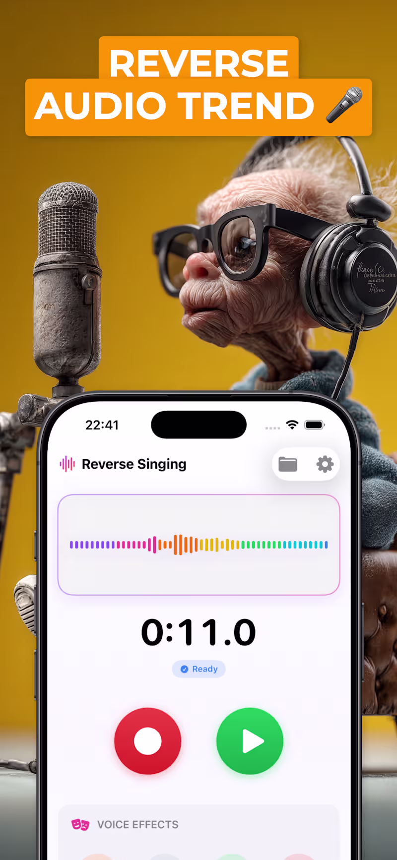 Cover image for Reverse Audio & Voice Effects App for iOS