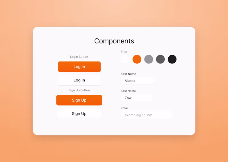Cover image for Components design for an app