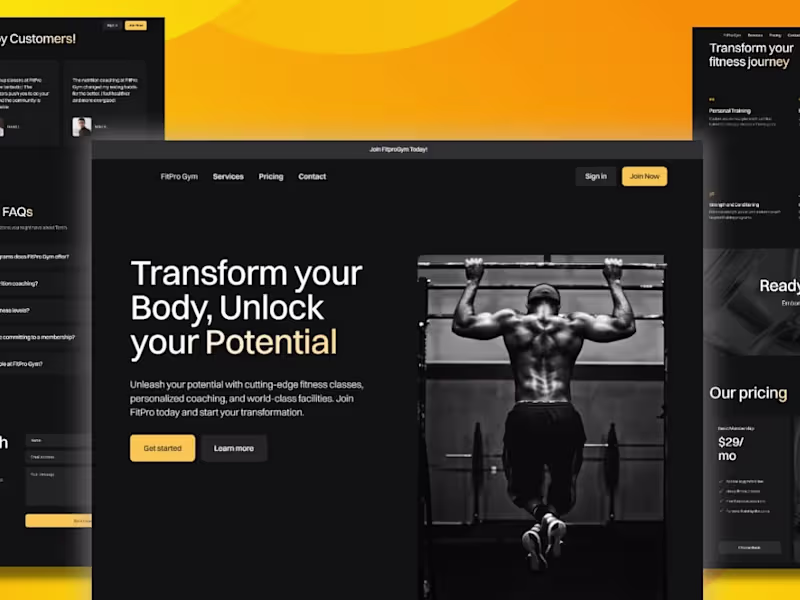 Cover image for FitPro - A Gym Website