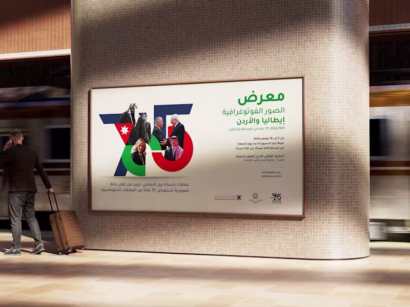 Cover image for Italy–Jordan 75 Years · Italian