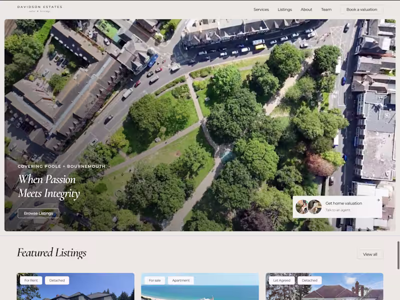 Cover image for Davidson Estates Website Redesign