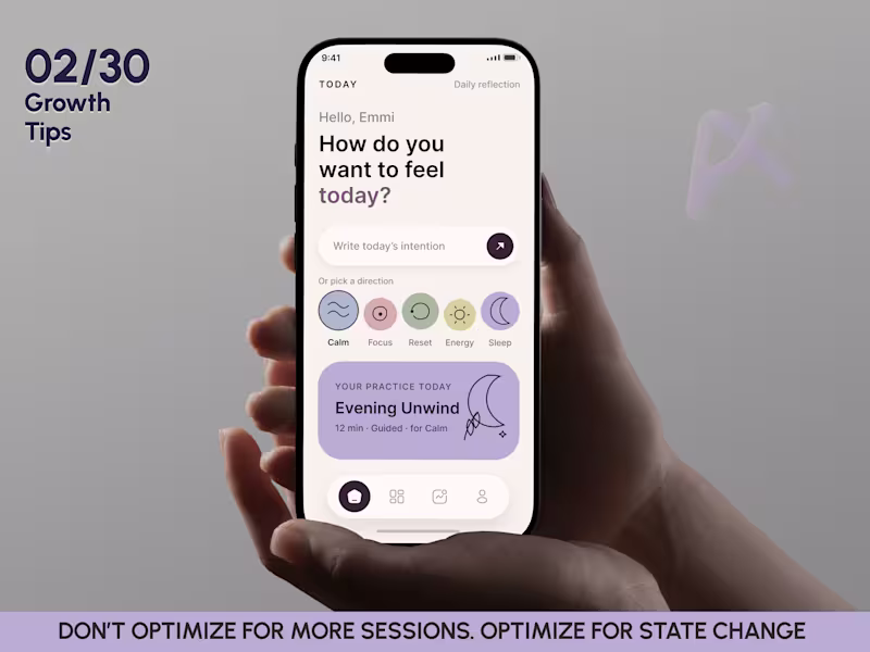 Cover image for Mobile App Design | Wellness Meditation App | Mental Health App