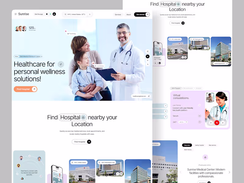 Cover image for Wellness | Website design | landing page design