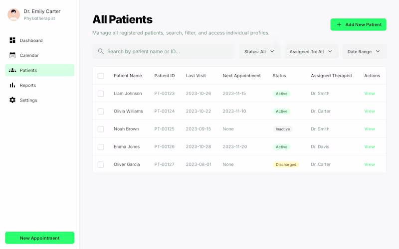 Cover image for Physiotherapist Platform Consulting Web App