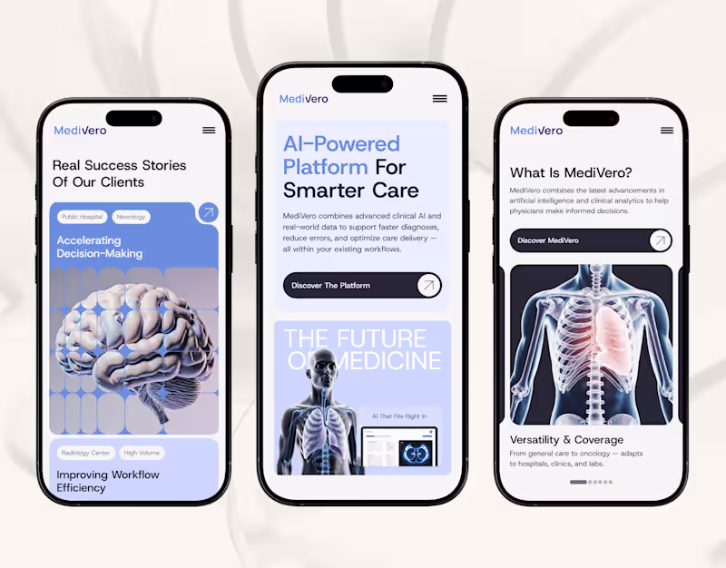 Cover image for MediVero | Website concept for a healthtech platform