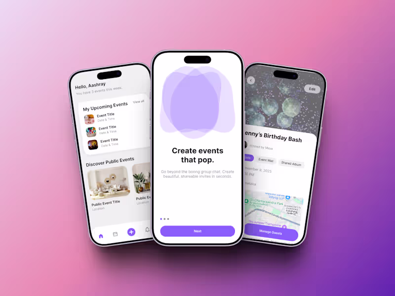 Cover image for Invites iOS App Design