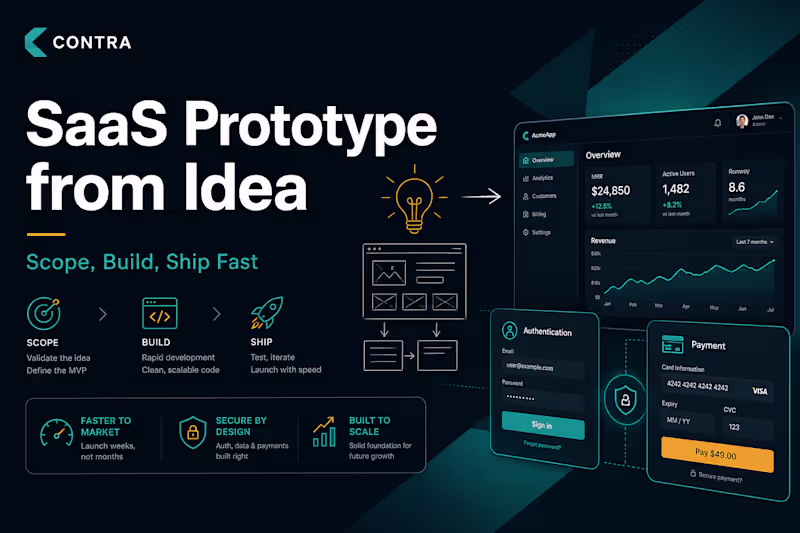 Cover image for SaaS Prototype from Business Idea